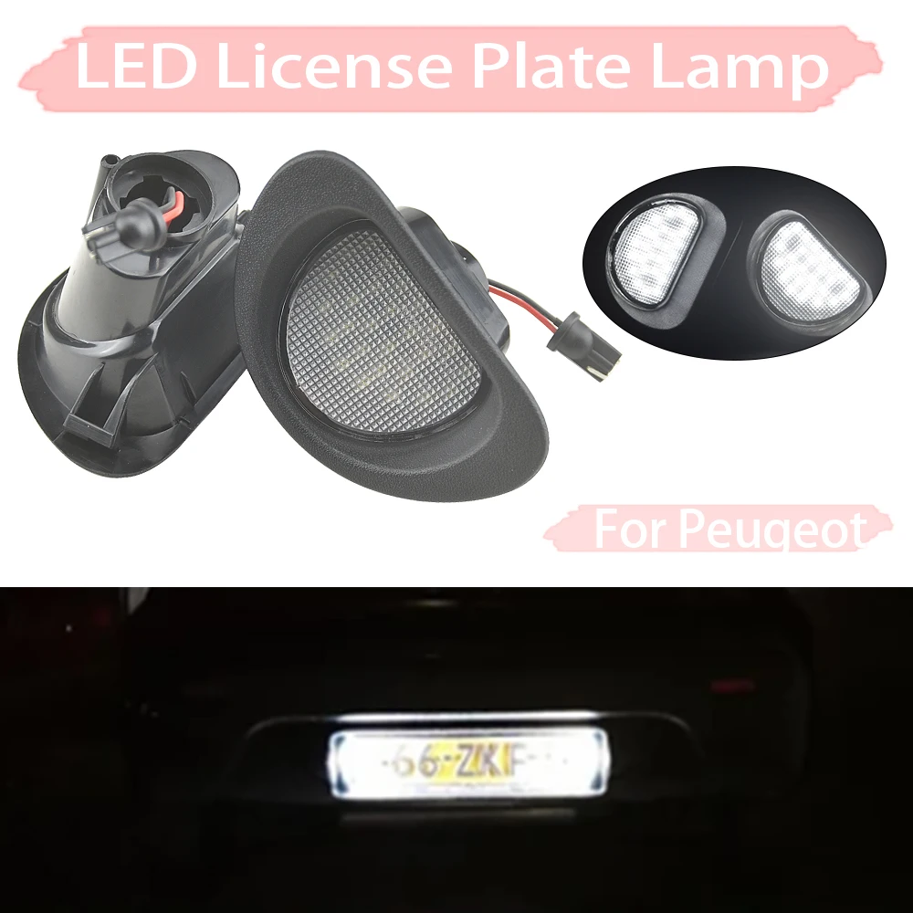 

2PCS Car LED License Number Plate Light Lamp Signal Light For CITROEN C1 2005-2013