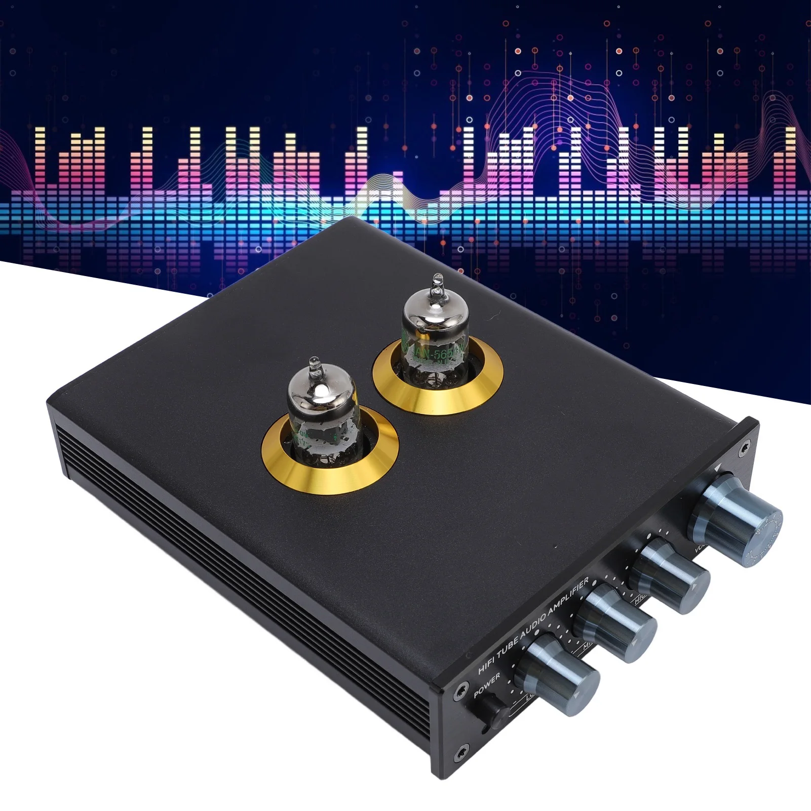 

Bench Preamplifier Compact Built in Circuit Guard Electric Tube HiFi Audiophile Preamplifier for Home Tube Phono Preamp