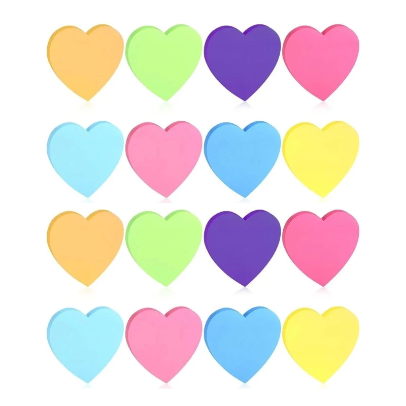 480 fogli carta per appunti colorata Carta per appunti rettangolare Carta per appunti a forma cuore