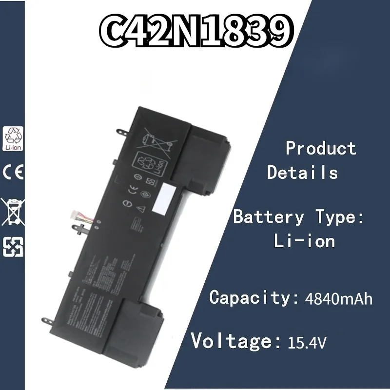 

Brand New 15.4V 4840mAh C42N1839 Laptop Battery For ASUS ZenBook 15 UX533FD UX534FA C42N1839 Laptop Battery