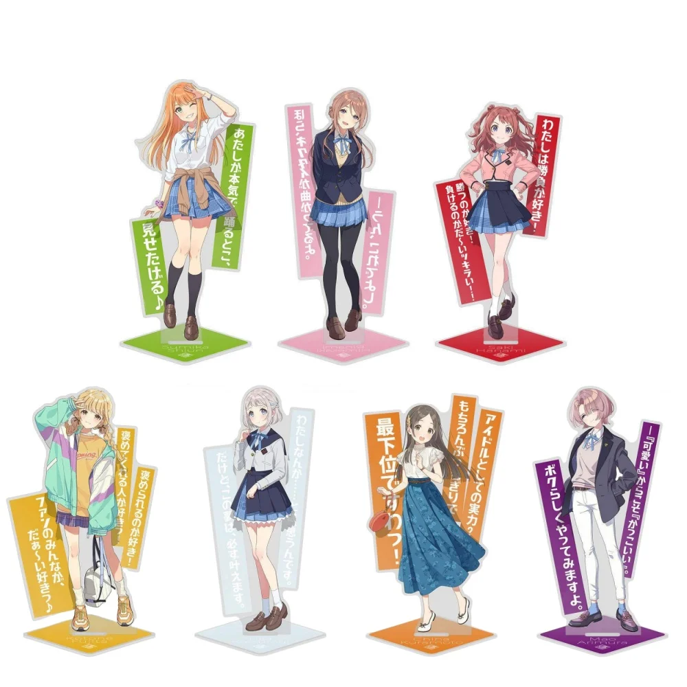 

Anime Peripheral Store The Idolm@ster Yukino Aihara Rina Fujimoto Tsukasa Kiryu Acrylic Stand Desktop Decor Fans Gifts About15cm