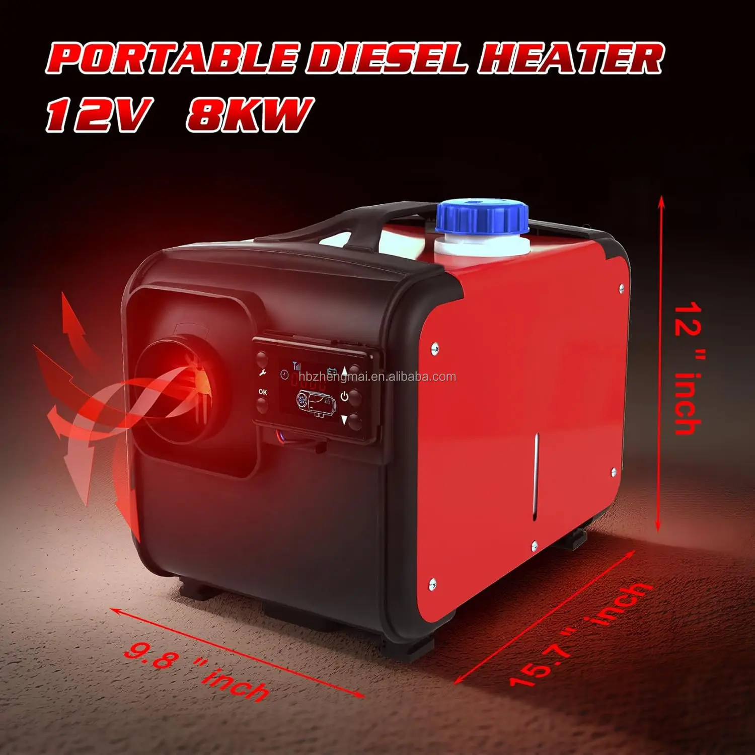 12v/24v Calderas De Estacionamiento, Diesel Air Parking Heater 5 Kw Remote Control For Rv Trailer Camper