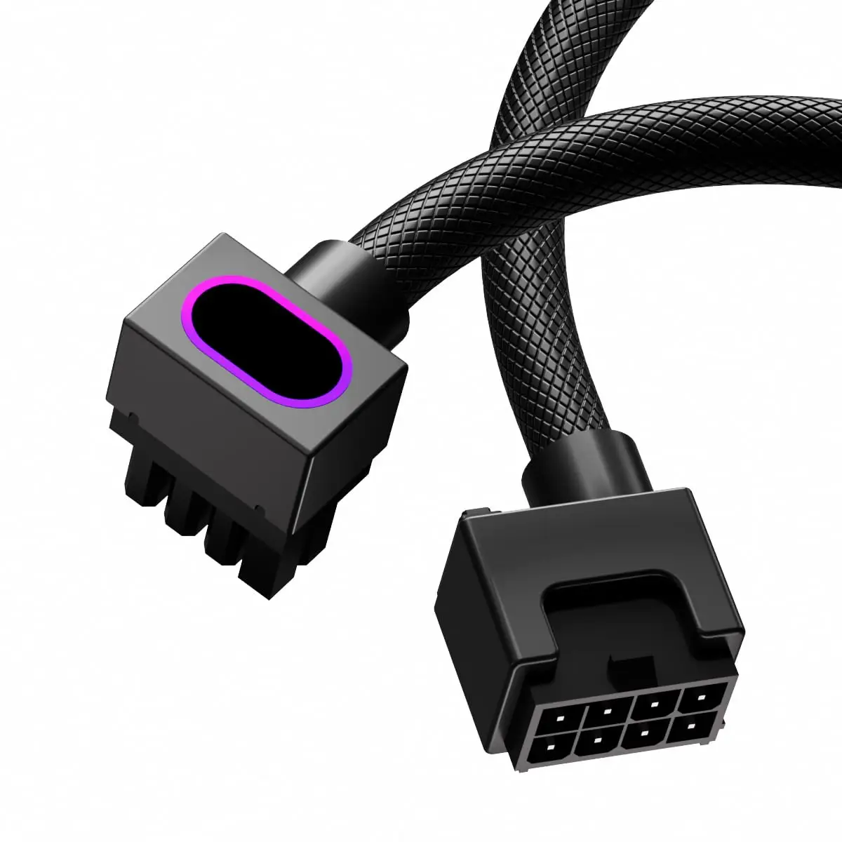 

AIJS 8PIN GPU PSU Extension Cable ARGB Light, Graphics Card PC Power Cord, Copper Wire Power Extension Cable