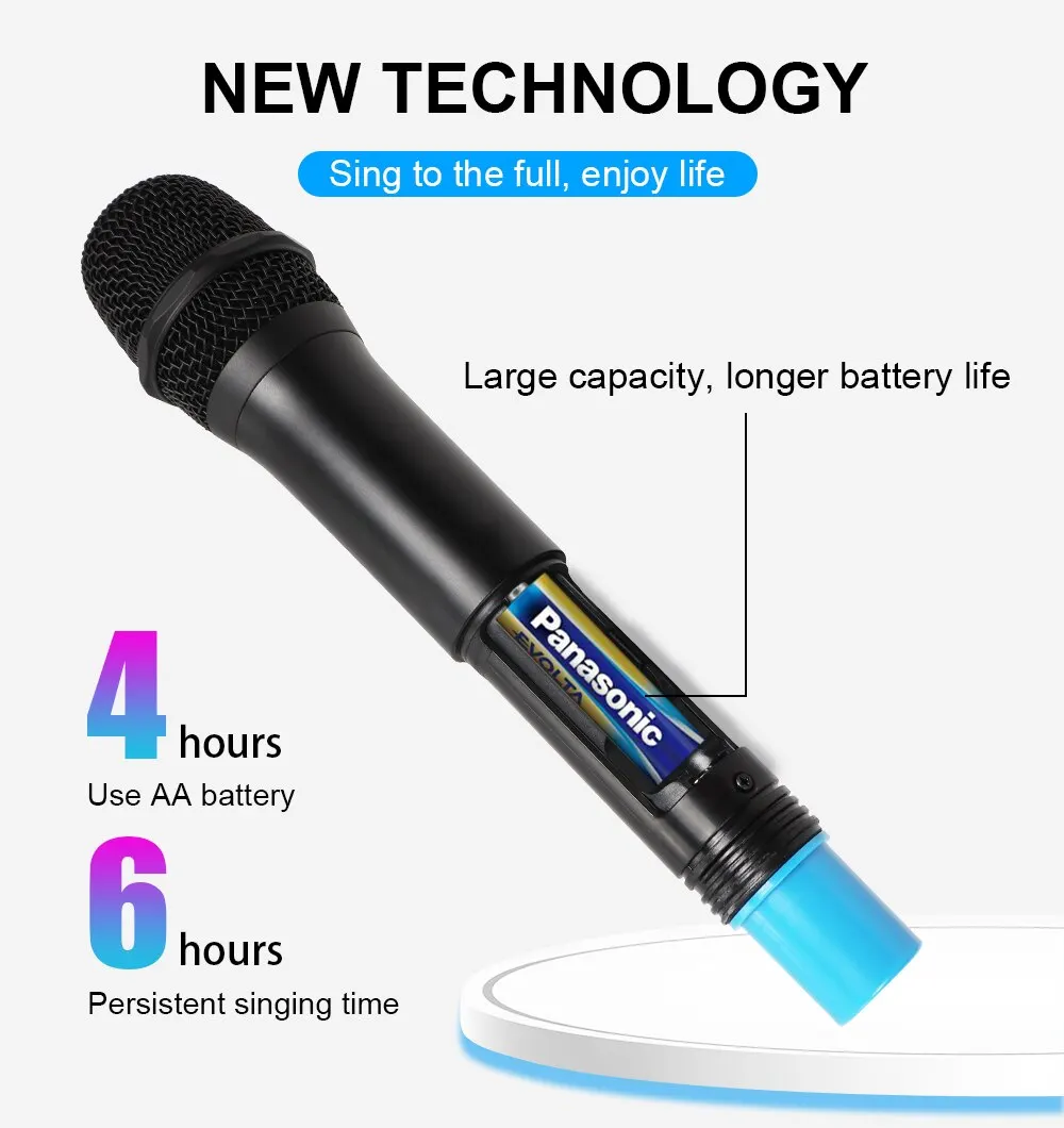 Wireless Microphone G-MARK X333 With ECHO Recording Karaoke Handheld Lithium Battery For Show Square Party Church Kid