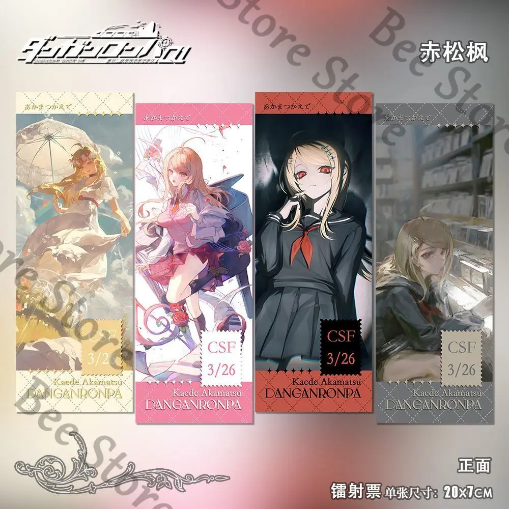 

Anime Danganronpa Kaede Akamatsu Cosplay Cartoon Bookmark Laser Ticket Small Card Exquisite Decoration Collection Gift Ornament