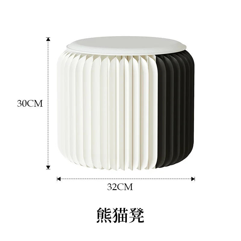 portable shoe changing stool Internet celebrity light luxury, round low stool panda stool simple