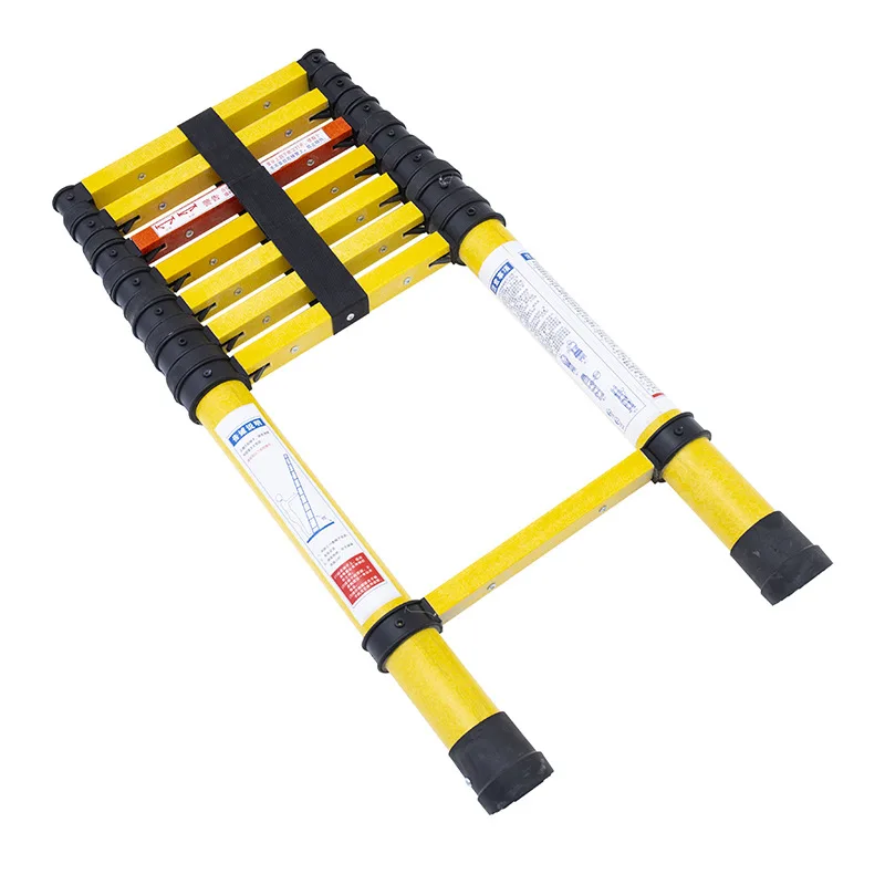 3M 8-steps ladder Power Insulated Electrical Ladder Telescopic Ladder Stretching Ladder  Engineering Ladder Fire Escape Ladder