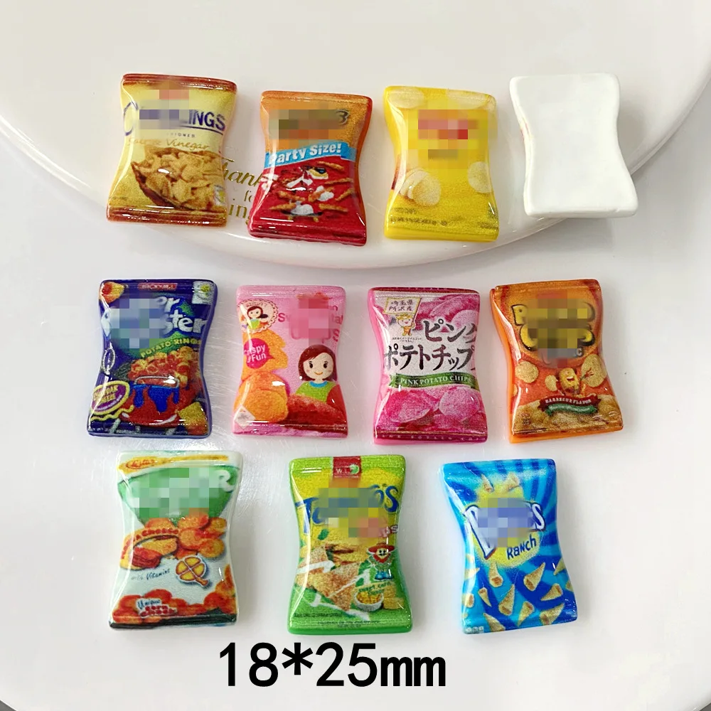 كابوشون راتنج للحلوى مسطح الظهر ، حلوى محاكاة ، رقائق طعام صغيرة ، وجبات خفيفة ، مشغولات قصاصات ، صناعة مجوهرات ذاتية الصنع ، إكسسوارات بيت الدمى ، 20: 49 #2