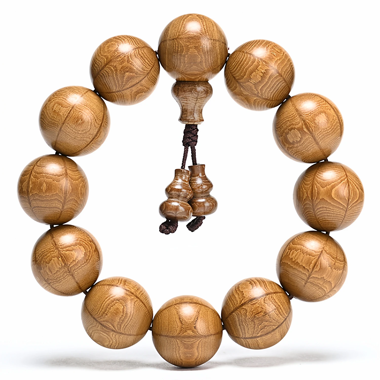 2026 Authentic Full Pattern Wutai Mountain Six Lines Wood Buddha Beads Bracelet Factory Direct Supply Bulk Discount Dropshipping view 5