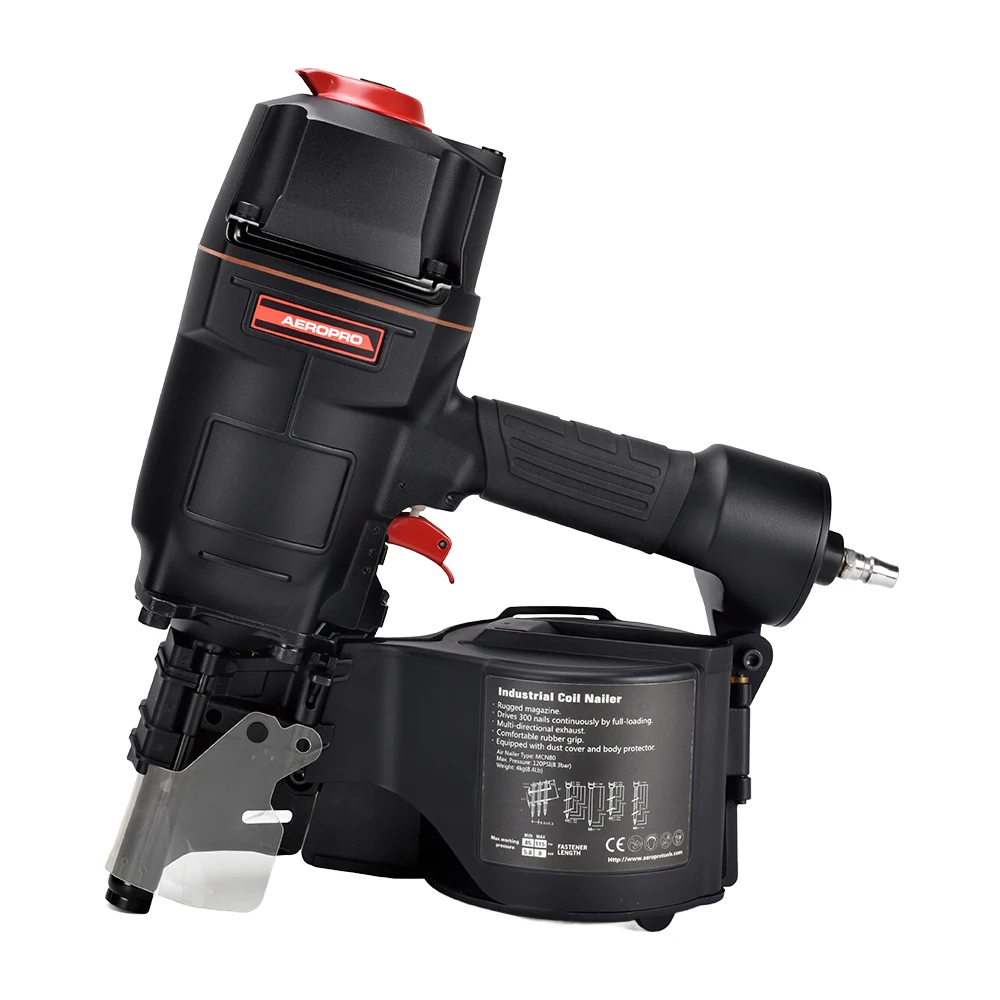 MCN80 Pneumatic Coil Siding Nail Gun Industrial Air Tools Coil Nails Gun for Pallet, Siding, Crating, Decking, Framing