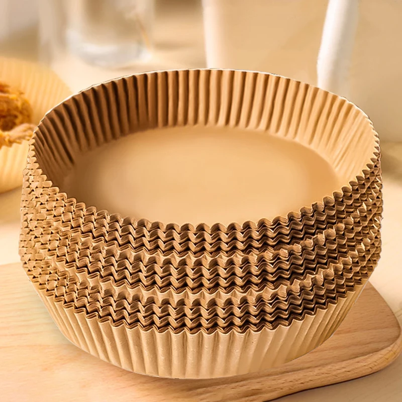 100PCS Air Fryer Special Fryer Paper Greaseproof Paper Round Blotter Baking Paper Kitchen Greaseproof image 4