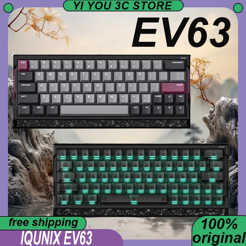 

IQUNIX EV63 Magnetic Axis Keyboard Wired Type-C Aluminum RGB 0.01mm RT 0.125ms PBT PC Esports Gaming Keyboards Fearless Contract