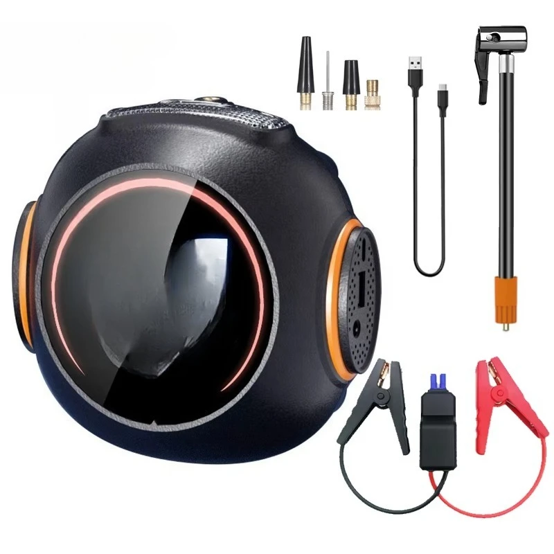 

Portable Emergency with 150PSI Tire Inflators Car Air Starter Power Bank Battery Jump Starter