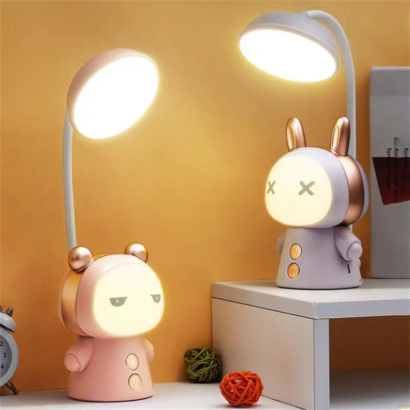 Learning Reading Desk Lamp Long Endurance Cartoon Home Decorations Kids Table Lamp Eye Protection Cute Birthday Christmas Gift