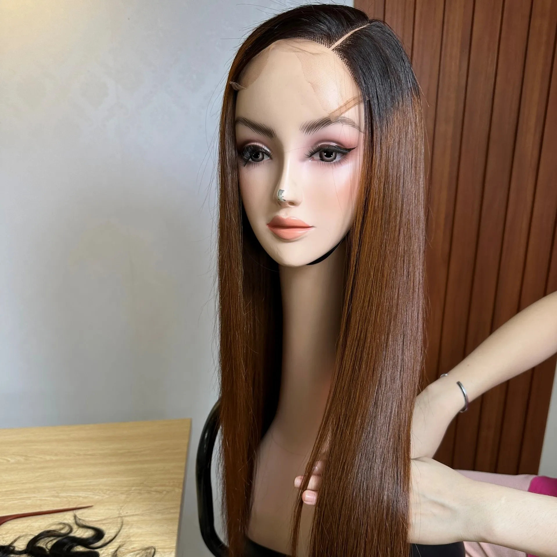 Human Hair Wigs Transparent Lace Front Wig 100 Unprocessed Virgin Vietnamese Straight Human Hair Closure Lace Frontal Wigs