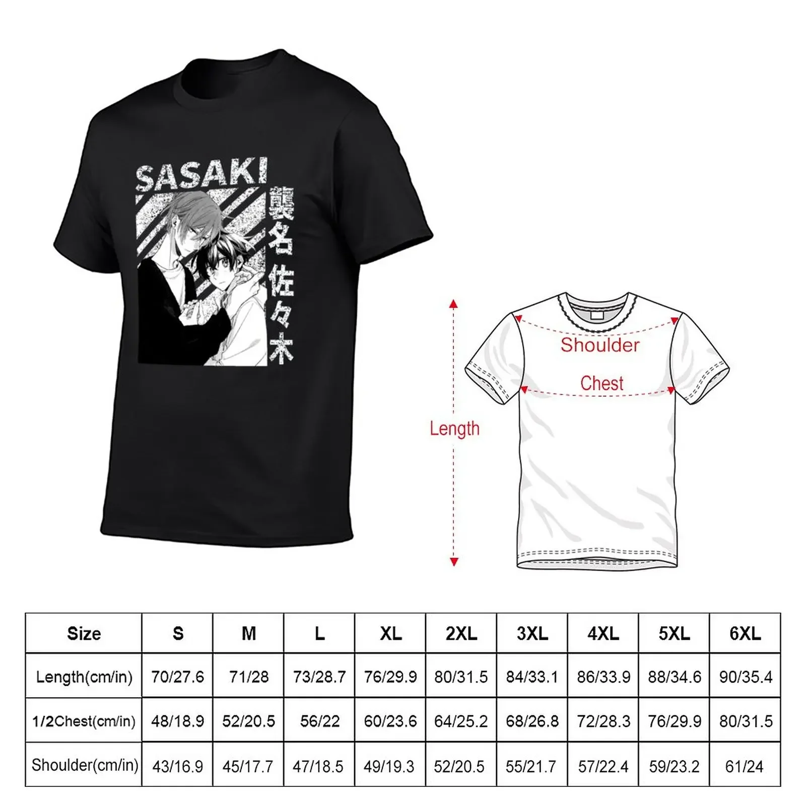 Sasaki Shuum and Miyano Yoshikazu - Sasaki to Miyano - Sasaki and Miyano T-Shirt T-shirt short hippie clothes men clothings