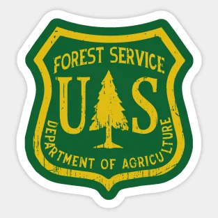 Forest Service Vintage Emblem  5PCS Stickers for Stickers Room Background Anime Luggage Cute Decor  Funny Living Room Cartoon