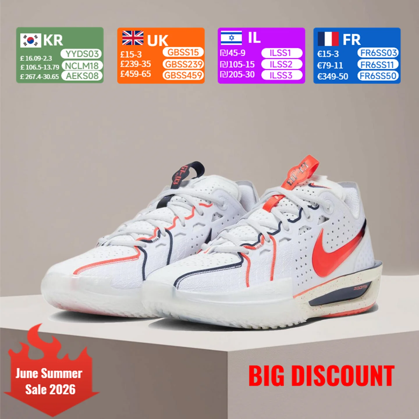 

Nike G.T. Cut 3 Easter Comfortable Durable Slip-Resistant Wear-Resistant Cushioned Low-Top Basketball Shoes IB8870-191