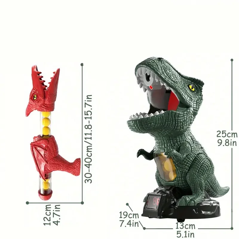Pistolet jouet de tir dinosaure, catapulte EVA pour enfants, pistolet à balle souple, aérodynamique en plastique, jouet créatif