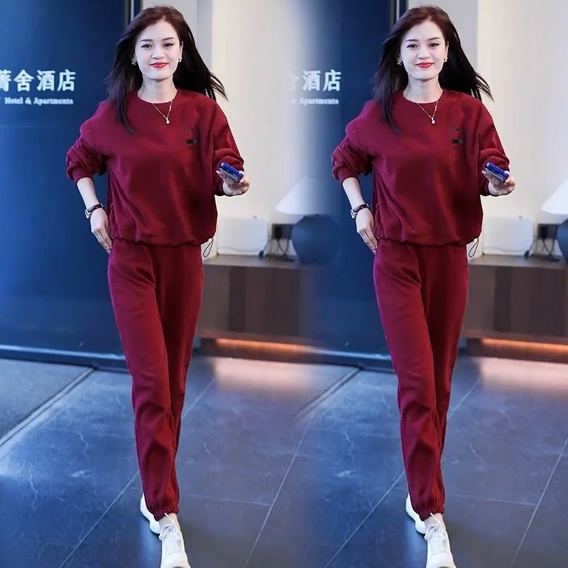 

Women's Sports Suit 2023 Spring Autumn New Sweaters Pant 2 Two Piece Sets Fashion Style Long Sleeve Tops Running Wear For Women