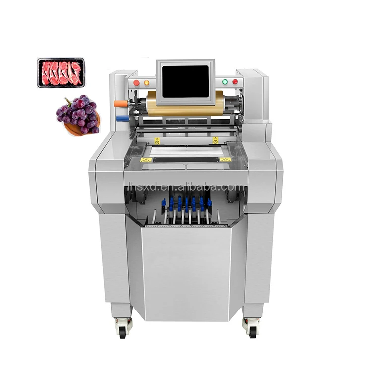 hot Commercial Plastic Wrap Automatic Weighing Wrapping Machine with Printing Function for Automatic Preservation Packaging Mach