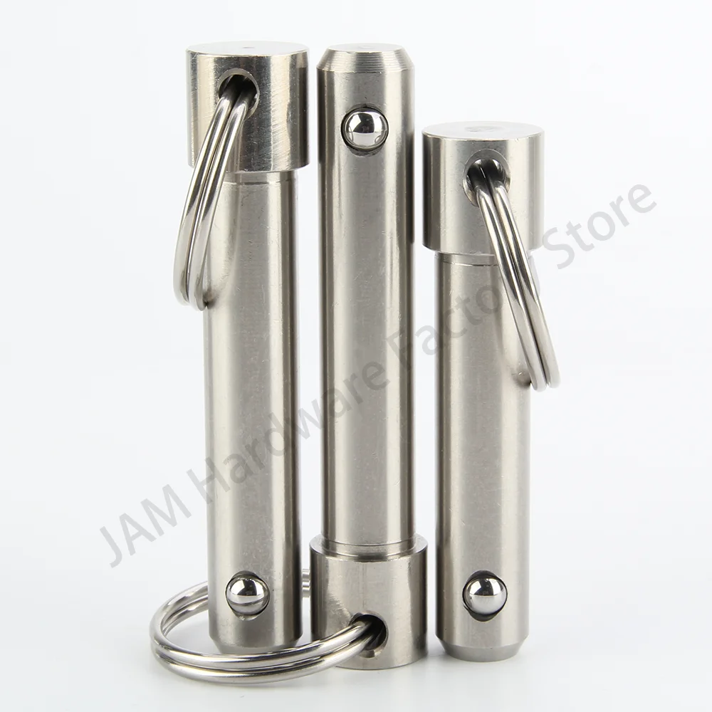 MJ114 Quick Release Locating Pins Dia 5~25mm Spring Type All Stainless Steel Ball Lock Pins With Pull Ring - Image 2