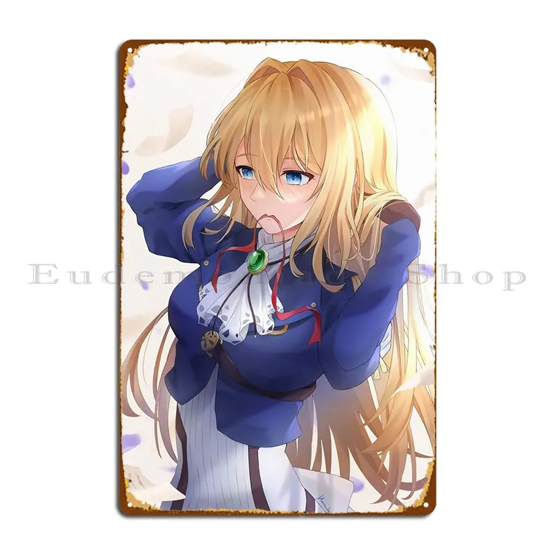 Violet Evergarden Metal Sign Designs Wall Decor Wall Decor Garage Club Party Tin Sign Poster