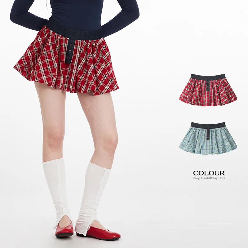 

Retro Pleated Short Skirt for Children's Summer New Style Spicy Girl Style Bag Hip Skirt