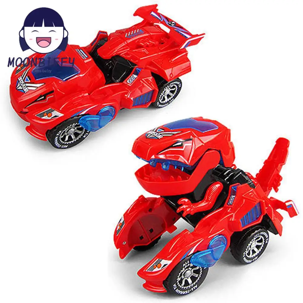 

Deformation Electric Dinosour Car Toy Universal Wheel Transformation Robot Vehicle with Lights Sounds Gift for Kids