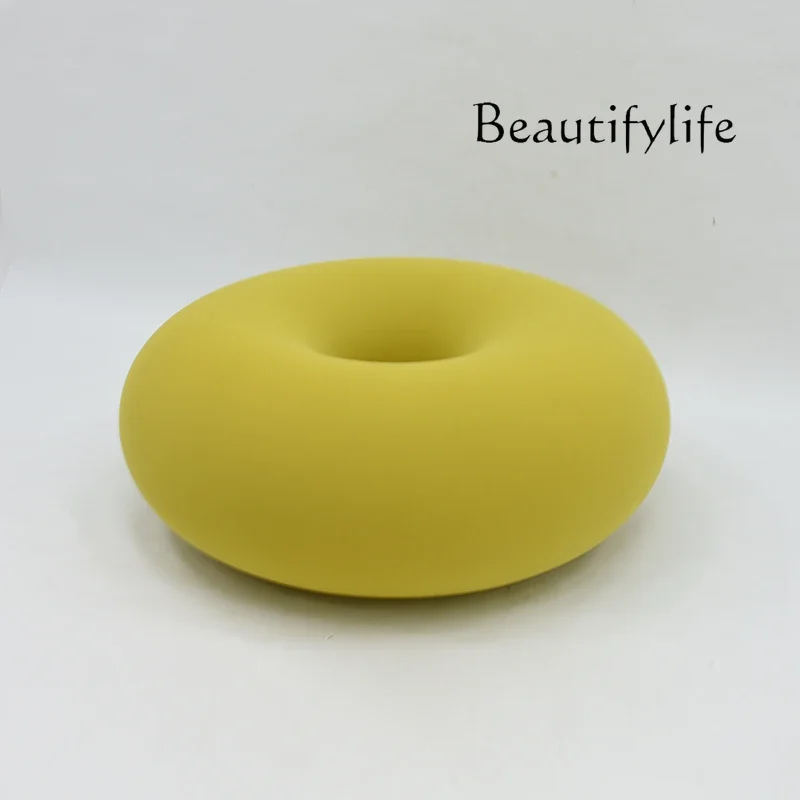 Si Nordic Designer Donut Lazy Sofa Chair Creative Casual Art Ins Home Stool Decoration