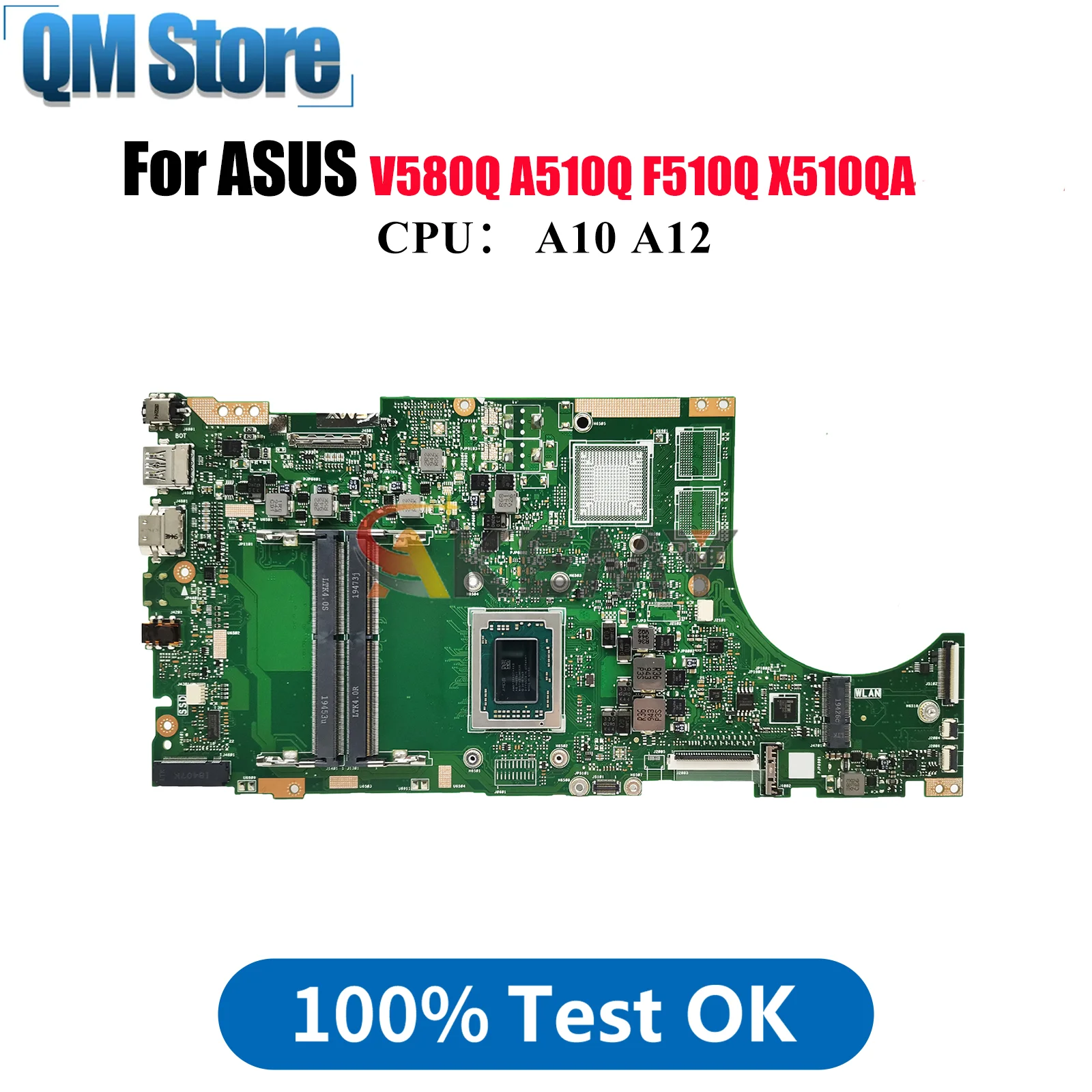 

X510QR Материнская плата для ноутбука ASUS VivoBook F510Q V580Q X510Q X510QA A510Q X510QR Материнская плата с процессором A10 A12 100% tests OK stk