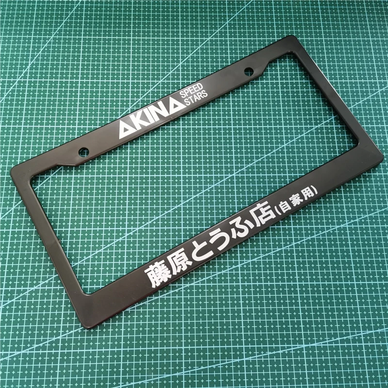 1PCS ABS Car License Plate Universal JDM Style Bride Mugen License Plate Holder For USA Standard Modified Accessories