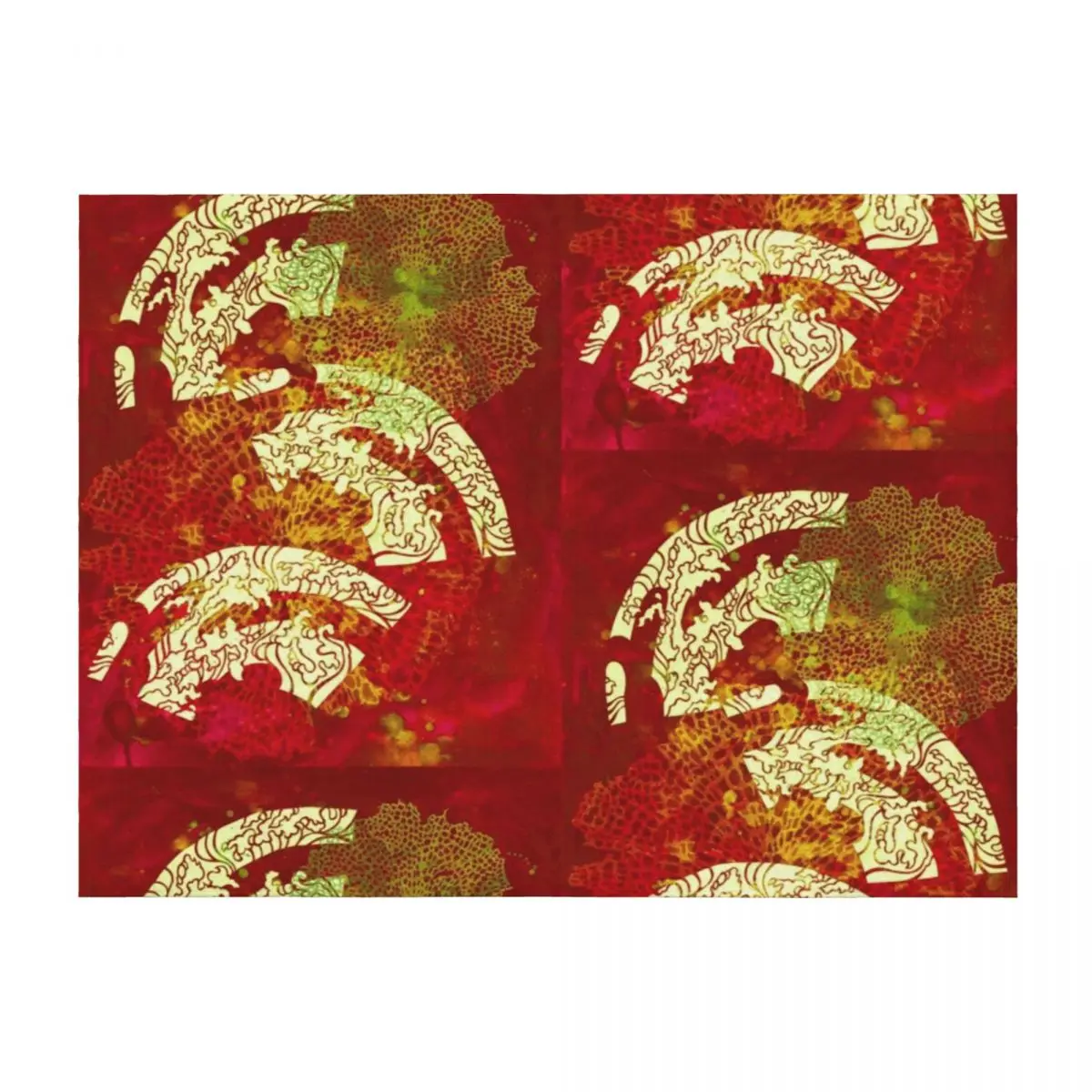 

Bright Red Seafans 3 Throw Blanket Blankets For Baby Thin Luxury Designer Shaggy Blankets