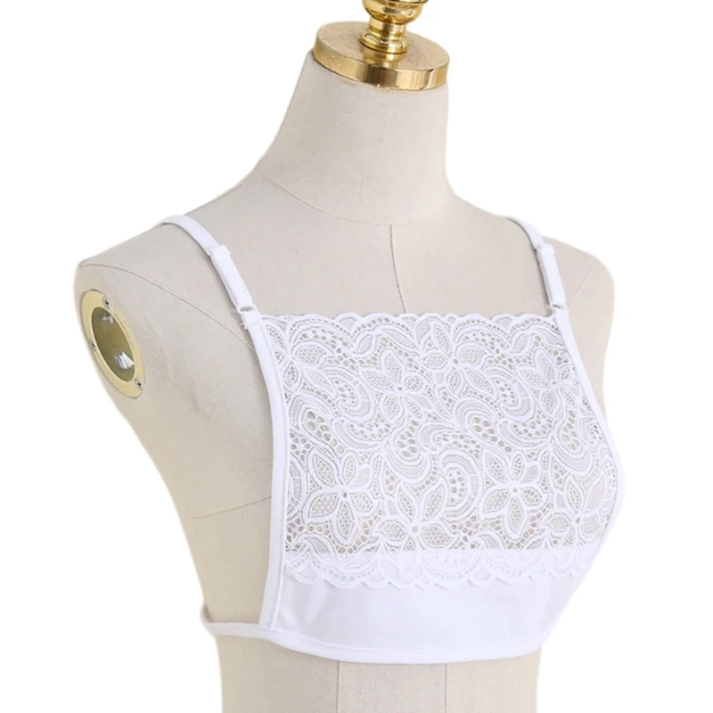 Lace Invisible Mock Camisole Bra Wrapped Chest Overlay Modesty Panel Vest Women Cleavage Cover Camisole Underwear Gift