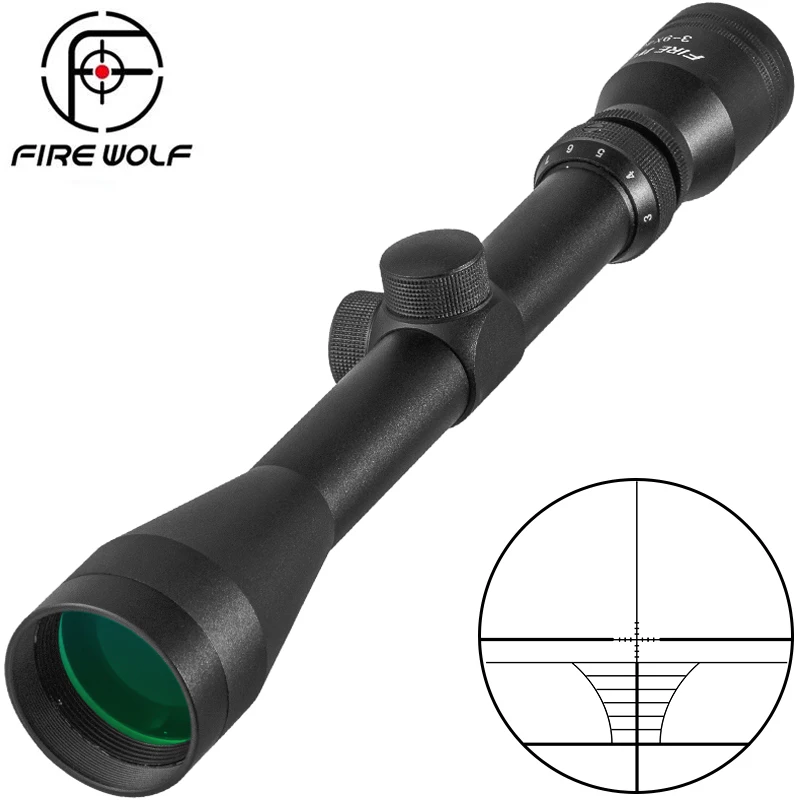 

FIRE WOLF 3-9x40 Hunting Mil Dot Air Rifle Gun Outdoor Optics Sniper Deer Hunting Scope Rail MOUNTS