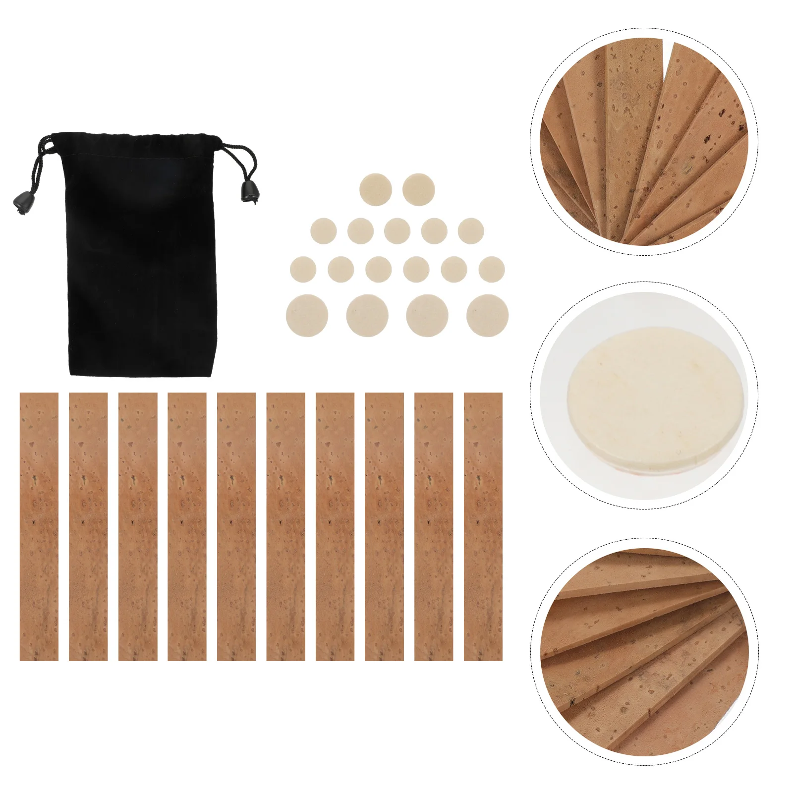 

1 Set Clarinet Instrument Repair Accessories Durable Cork Pad Neck Joint Sheet Elastic Anti-Noise Abrasion Resistant Compression