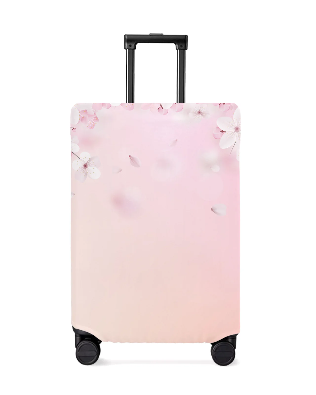 

Spring Flower Peach Blossom Pink Cherry Blossoms Luggage Cover Stretch Baggage Dust Cover for 18-32 Inch Travel Suitcase Case