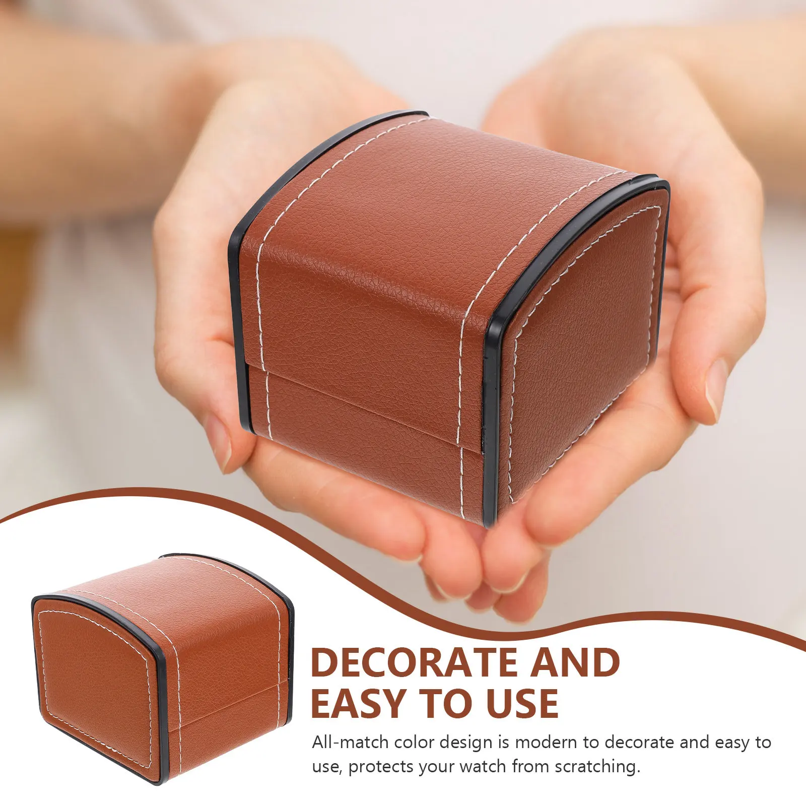 Single Watch Box PU Watch Packaging Box Portable Showroom Display Case Scratch-Resistant Jewelry Gift Storage Solution