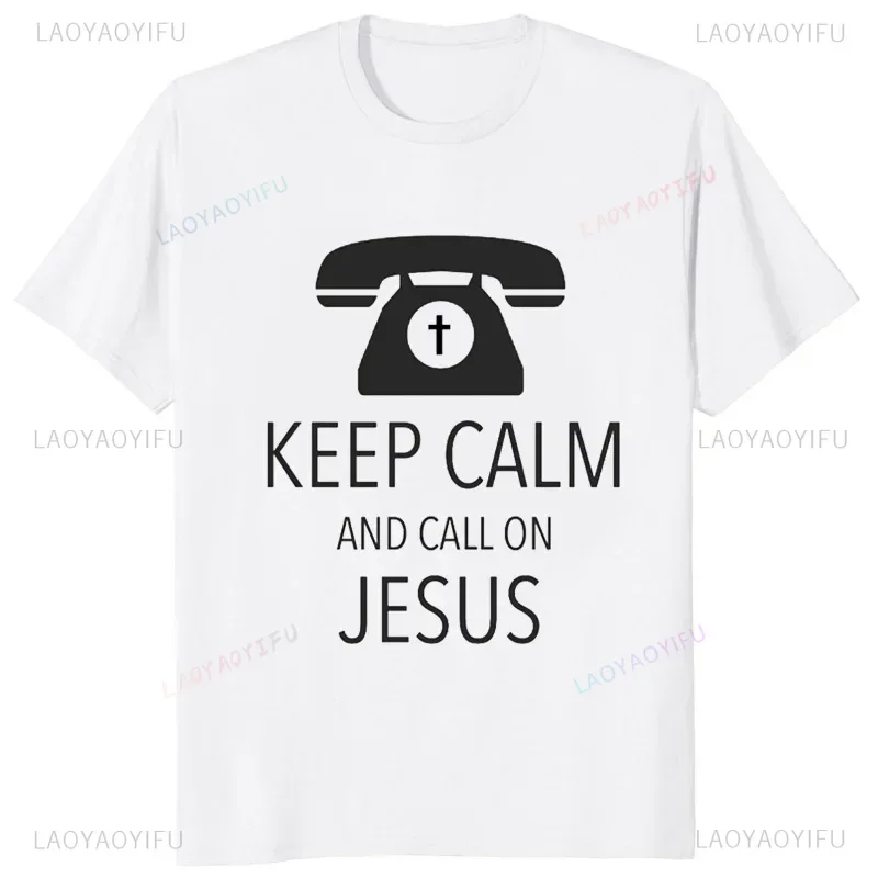 Popular Shirts Famous God Jesus Incoming Call Graphic Funny Printed Tot Sale Summer Women & ManT-shirt Christian Religion Creed