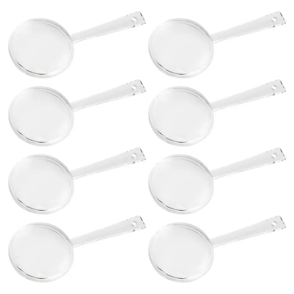 8Pcs 5X Small Handheld Magnifying Glass for Elderly Reading Insect Observation Nature Exploration Educational Acrylic