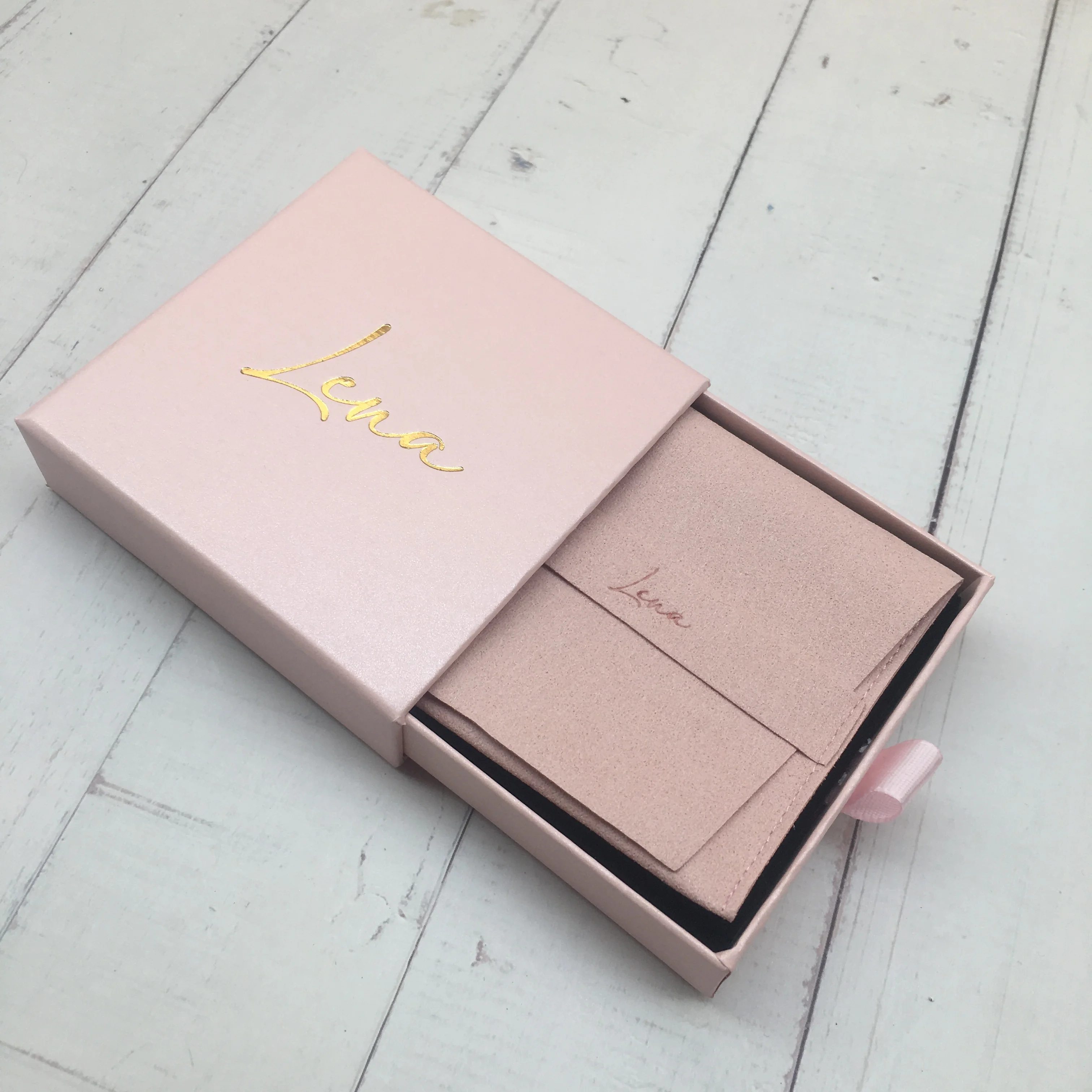 

Сумка из микрофибры с логотипом на заказ, розовая упаковка для ювелирных изделий с принтом от мусора, 9X9x3,2 см, набор бумажных выдвижных ящиков-органайзеров