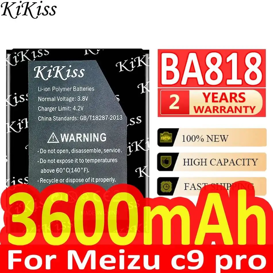 Long-Lasting For Meizu C9 Pro 3600mAh Safe BA818 Mobile Phone Battery