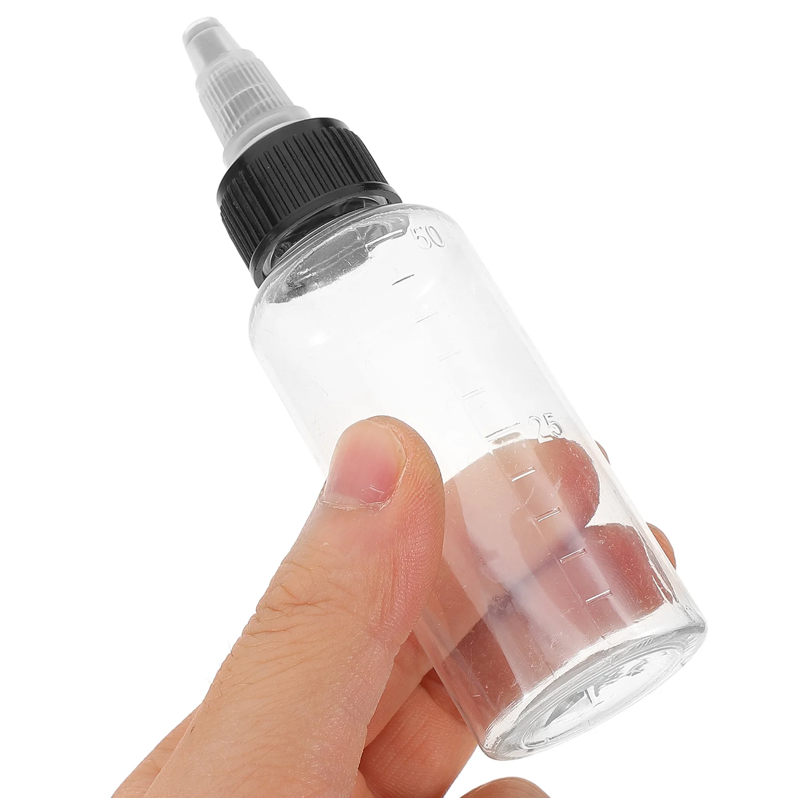 10 قطعة فارغة متدرجة مع فوهة مدببة زجاجة توزيع الطلاء المحمولة للرسم الفني لوحة تخزين زجاجة بلاستيكية