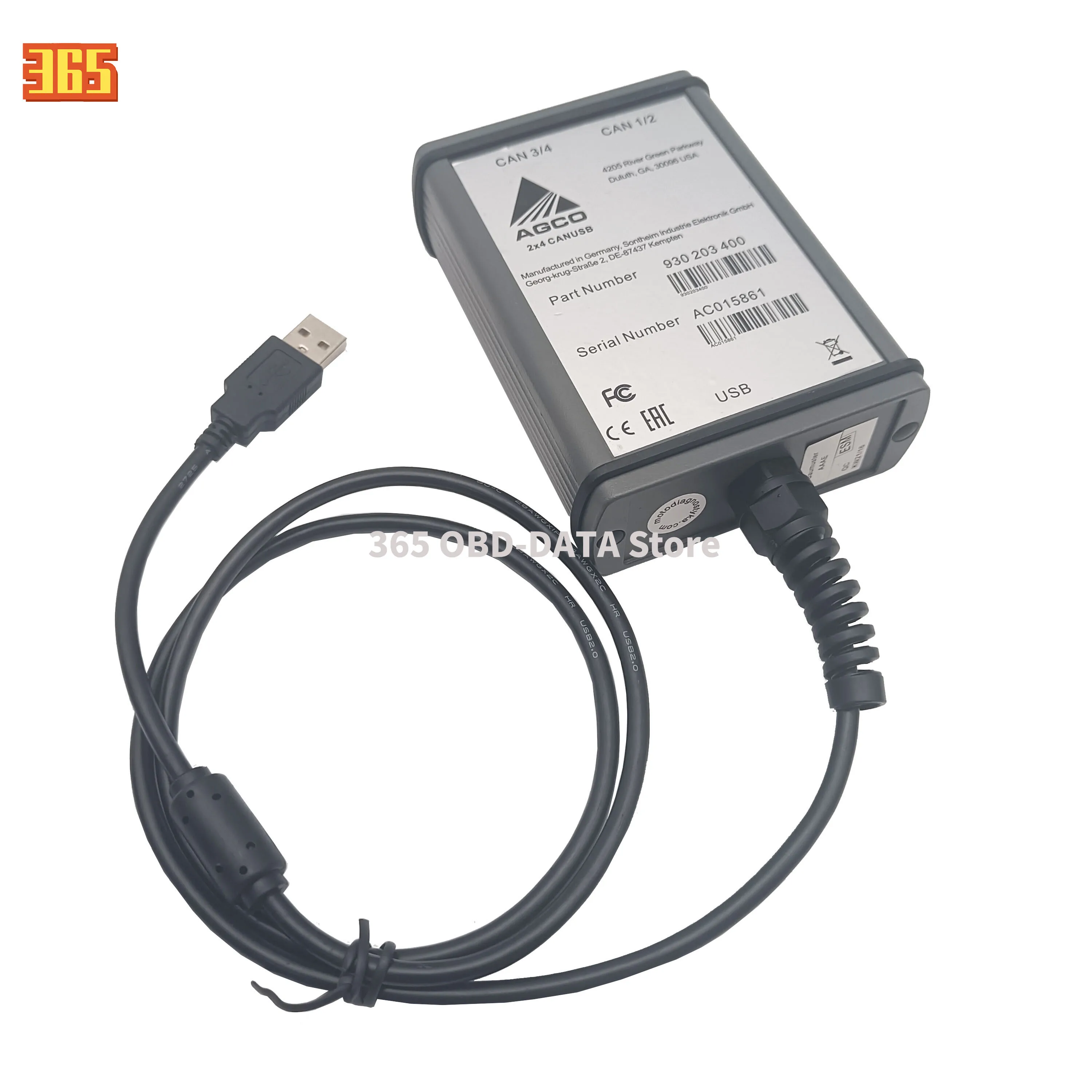 For AGCO CANUSB DIAGNOSTIC tool OEM AGCO EDT agricultural machinery FENDT tractors Heavy Duty AGCO DIAGNOSTIC kit 930203400