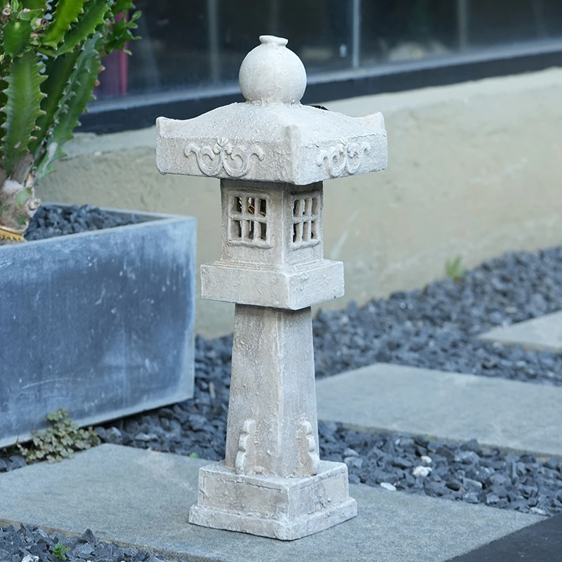 Chinese solar palace lamp decoration ornament garden courtyard villa B & B outdoor landscaping aurtyard imitation stone lamp