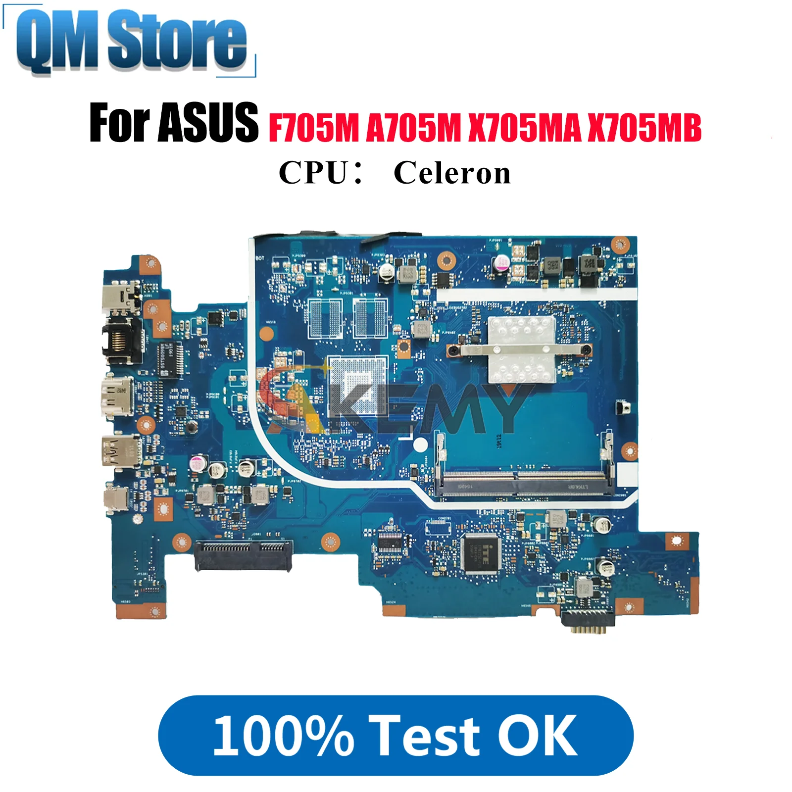 

X705MA Laptop Motherboard For ASUS VivoBook X705MB X705MA A705M F705M X705M Mainboard With Celeron CPU 100% tests OK fast ship
