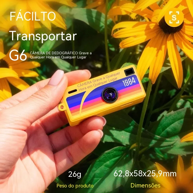 Câmera Mini Chaveiro G6 com Tela HD 1080P, Portátil, Retro, Gravador de Vídeo Digital CCD, DV de Bolso com Flash, Ideal para Presente