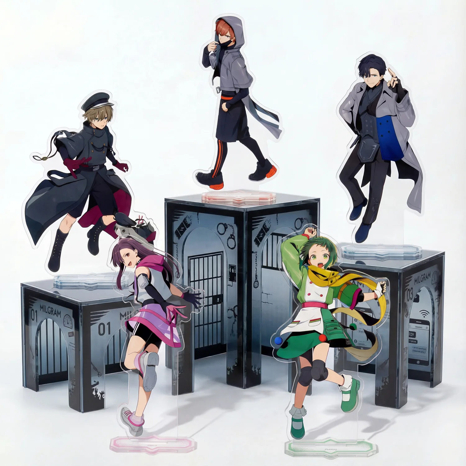Game MILGRAM Anime Acrylic Stand 15cm - Amane Shidou Es Haruka Yuno Mikoto Mahiru Kazui Figure Model Plate Cosplay Gift Toy