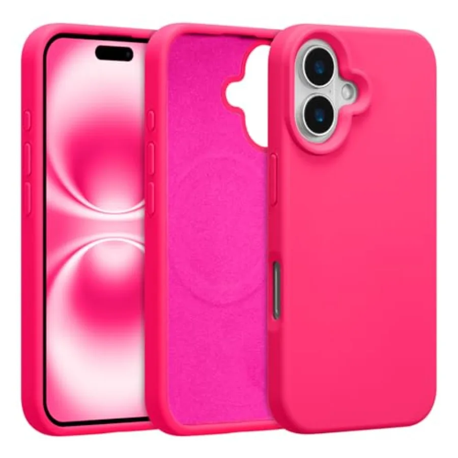 

Magnetic for iPhone 17 Case 6.3, Premium Liquid Silicone Case, [Compatible with Magsafe][Soft Anti-Scratch Microfiber Lining],