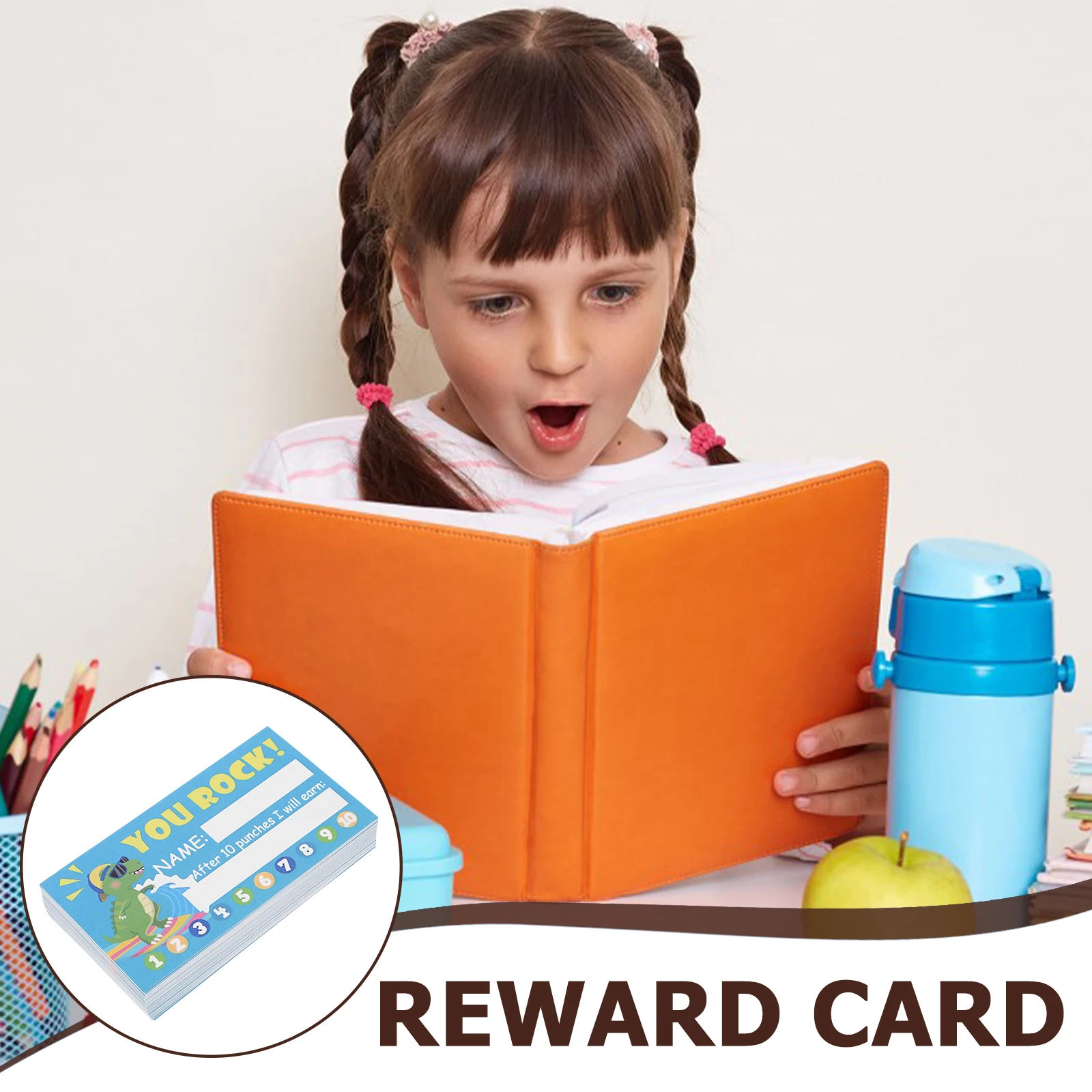 

250pcs Punch Card Rewards for Kids Reward Cards Classroom Motivation Stickers Creative Student System Paper Teaching